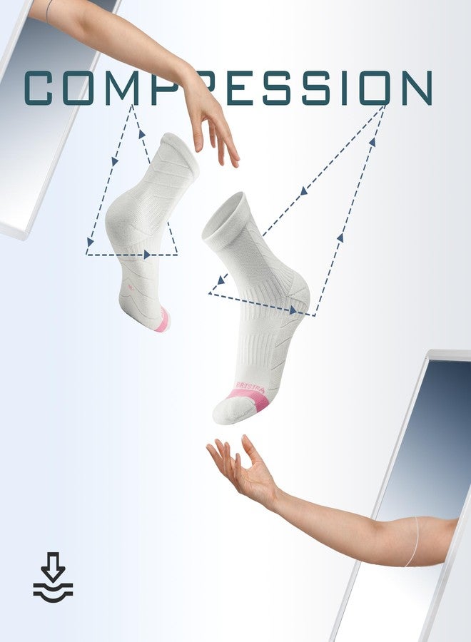 BRISIRA Coolmax Bamboo Viscose Running Compression Quarter Socks Women Moisture Wicking Anti Blister Athletic Ankle Cushion - Image 4